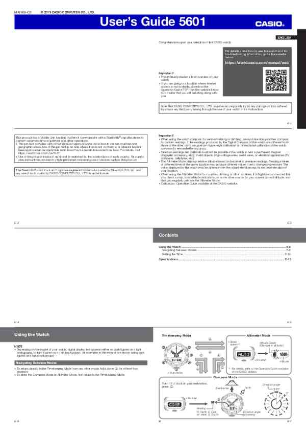 User guide Casio PRT-B50-1ER