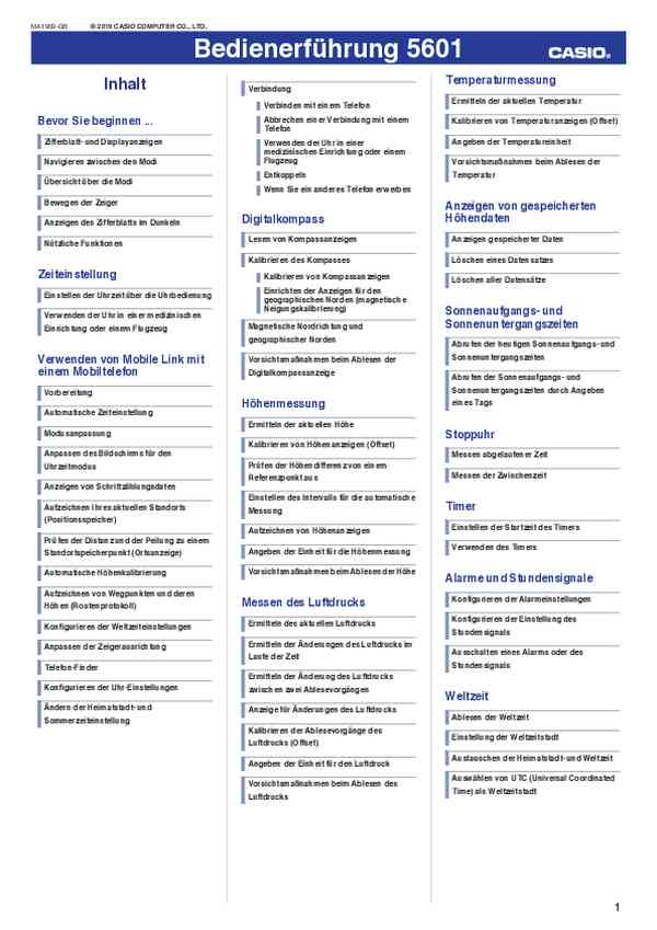 Benutzerhandbuch Casio PRT-B50-1ER
