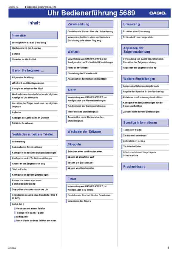 Benutzerhandbuch Casio GA-B2100-1A1ER