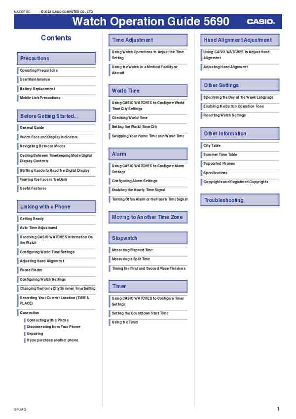 User manual Casio GA-B001-1AER