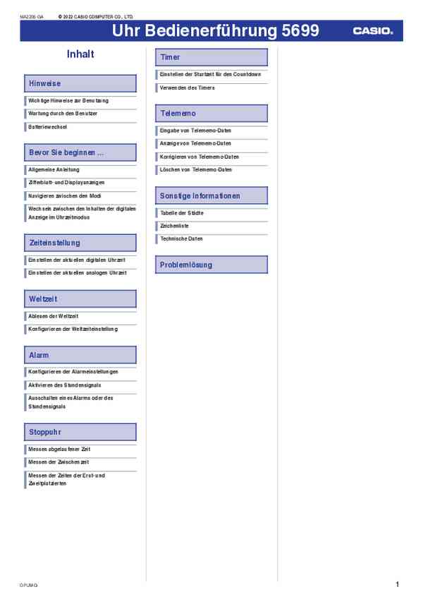 Benutzerhandbuch Casio EFV-C120D-3AEF