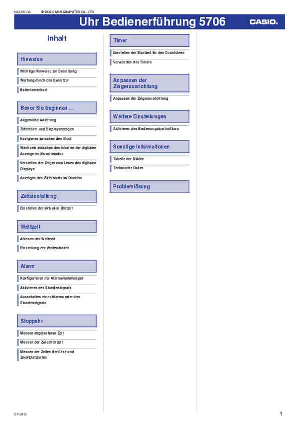 Benutzerhandbuch Casio GM-S110B-8AER