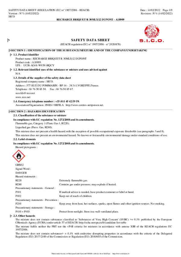 Safety data sheet