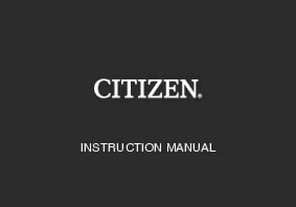 Benutzerhandbuch Citizen NA1010-84X