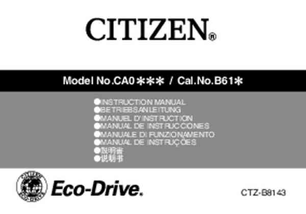User manual Citizen CA0690-88L