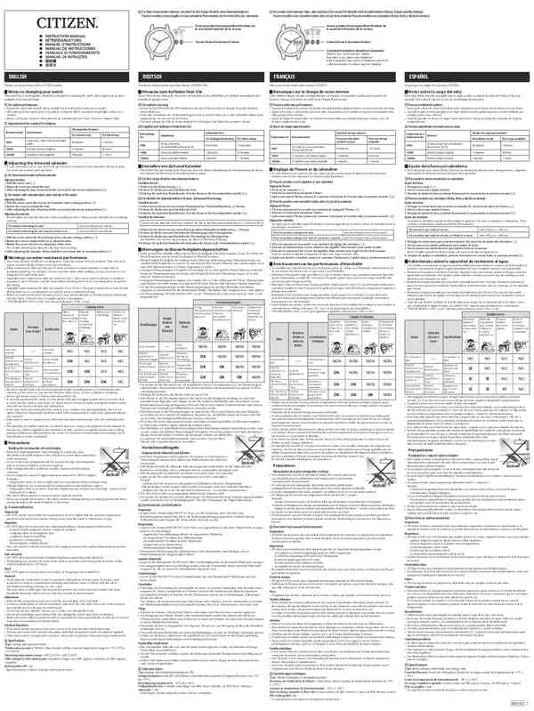 User manual Citizen BM8553-16AE