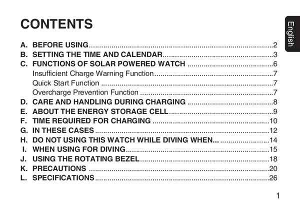 User manual Citizen EO2023-00A