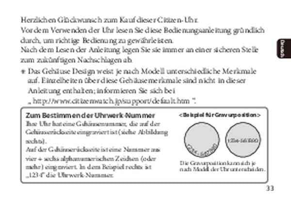 Benutzerhandbuch Citizen AW0130-85XC