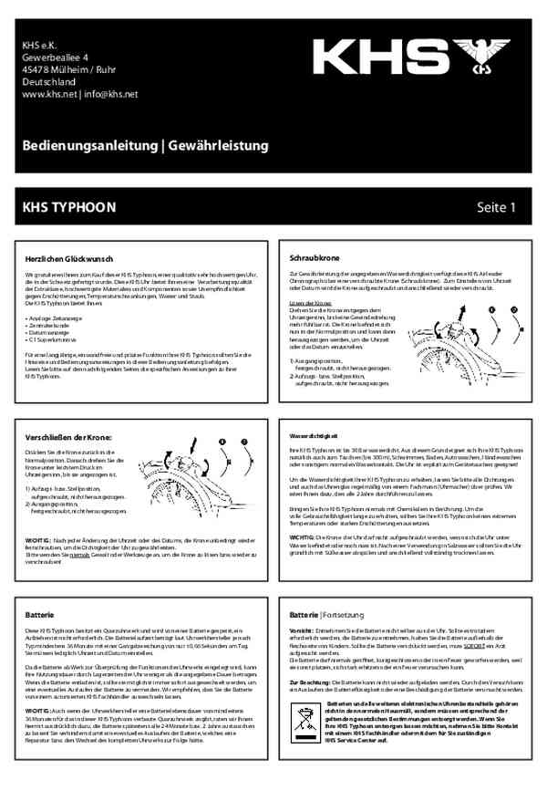 Benutzerleitfaden KHS TYS.DB