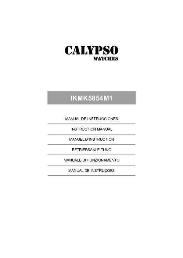 Benutzerhandbuch Calypso K5854/2