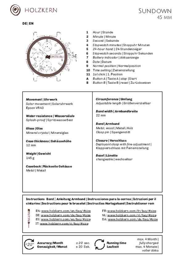 Benutzerleitfaden Holzkern 9010631014438