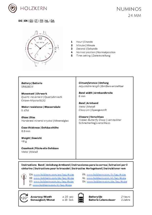 Benutzerleitfaden Holzkern 9010631005016