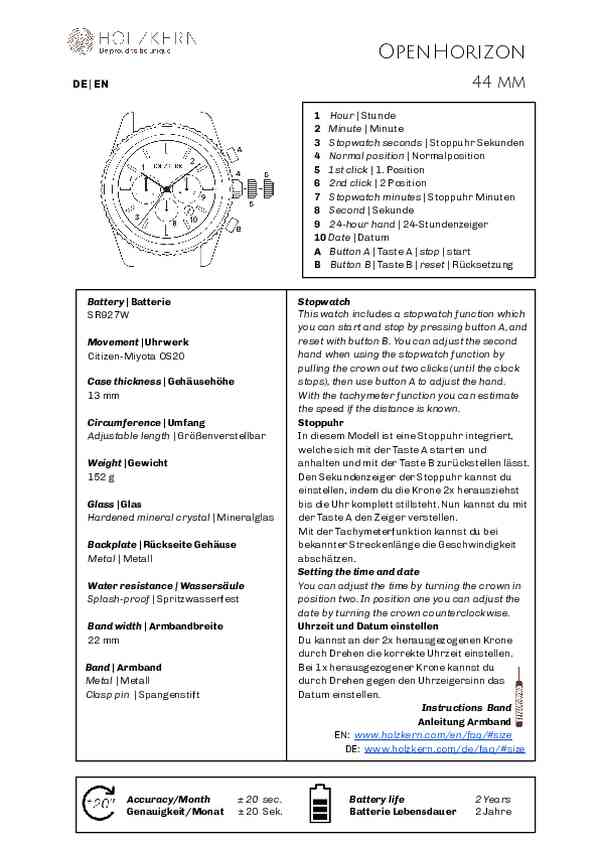 Benutzerleitfaden Holzkern 9120078339282