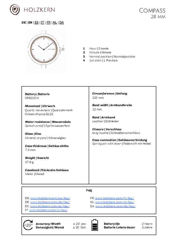 Benutzerleitfaden Holzkern 9120078339022