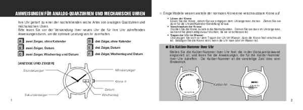 Benutzerleitfaden Seiko SWR103P1