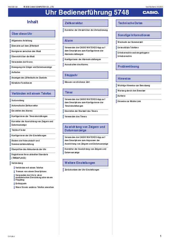 Benutzerleitfaden Casio GST-B1000D-2AER