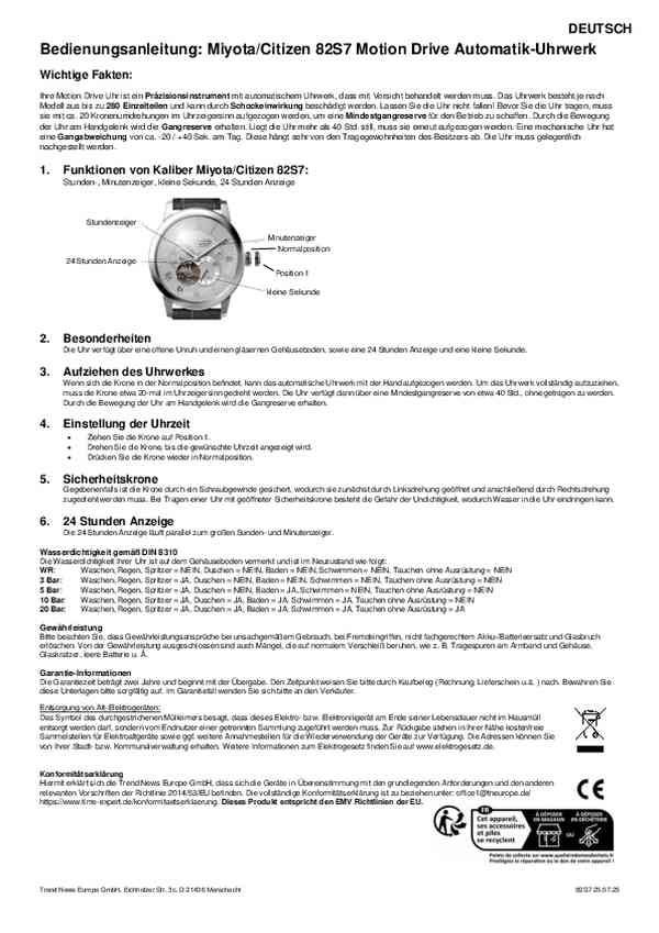 Benutzerleitfaden ETT Eco Tech Time EGS-40404-41M