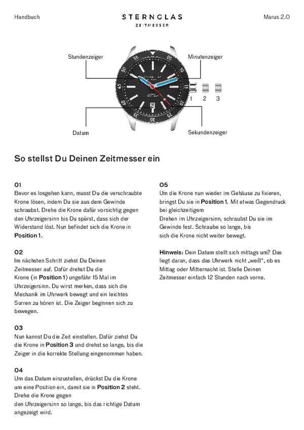Benutzerhandbuch Sternglas S02-MAK06-FI02