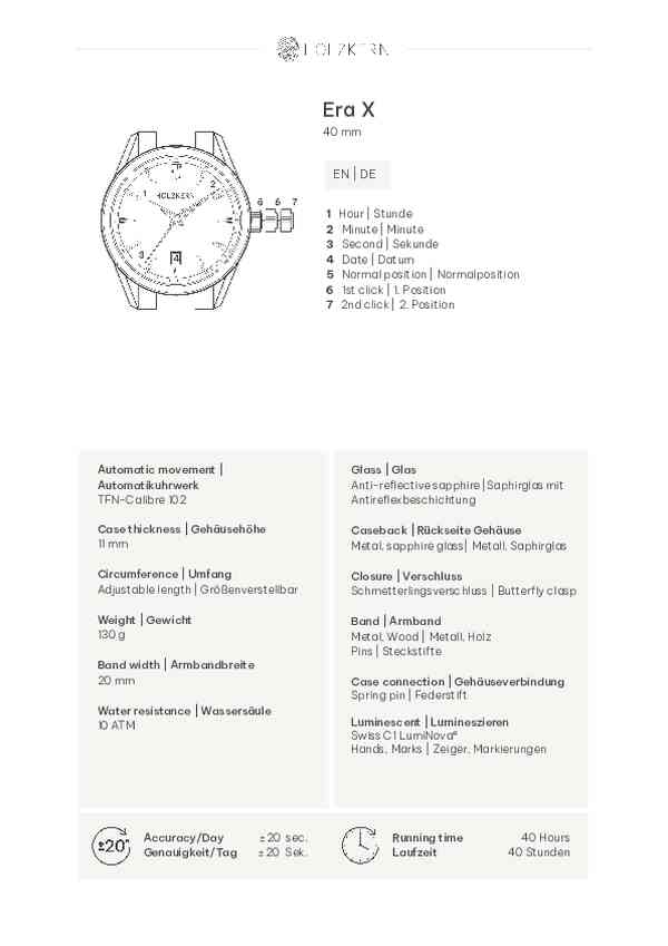 Benutzerleitfaden Holzkern 9010631024635