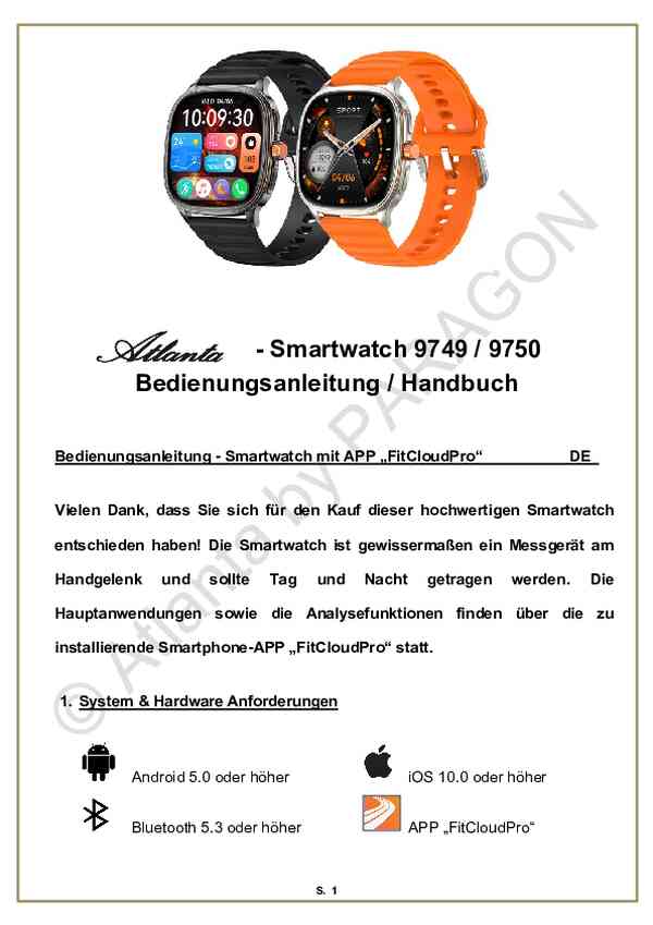 Benutzerhandbuch Atlanta 9750/7