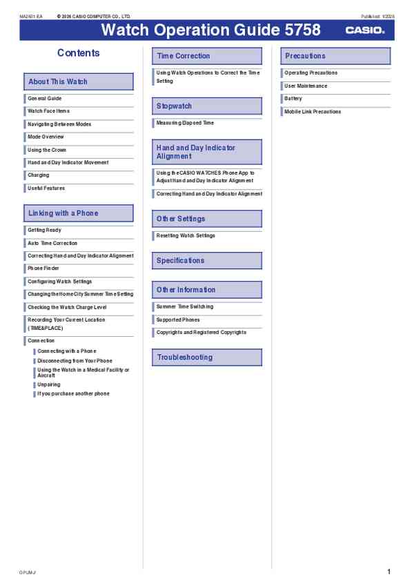 User guide Casio EQB-1300DC-3AEF