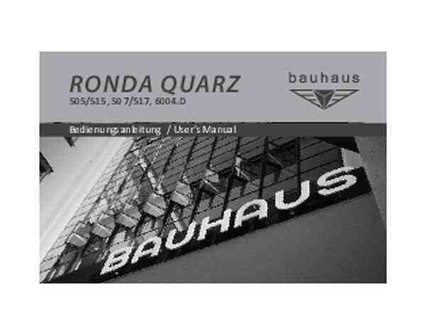 Benutzerleitfaden Bauhaus 2134-1