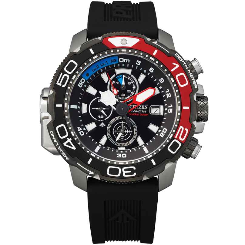 Citizen BJ2167-03E Promaster Marine Herren-Taucheruhr Eco-Drive Schwarz 4974374298959