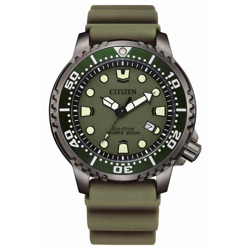 Citizen BN0157-11X Promaster Eco-Drive Solar Diver's Watch for Men Khaki 4974374312570
