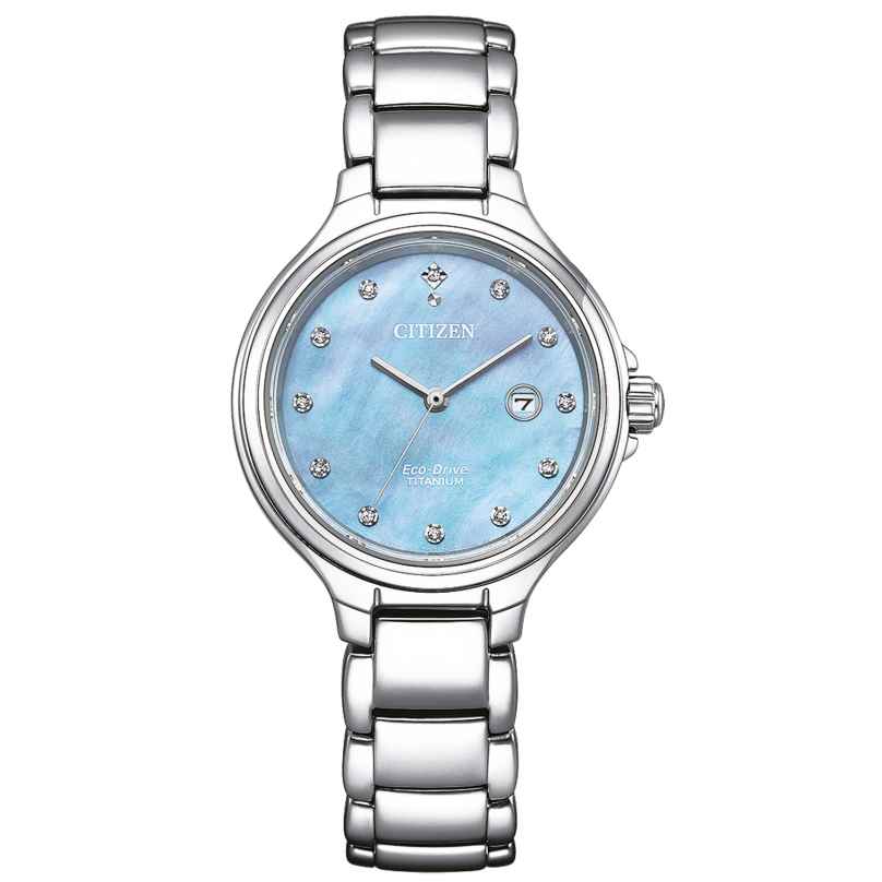 Citizen EW2680-84N Eco-Drive Women's Watch Titanium/Turquoise 4974374331960