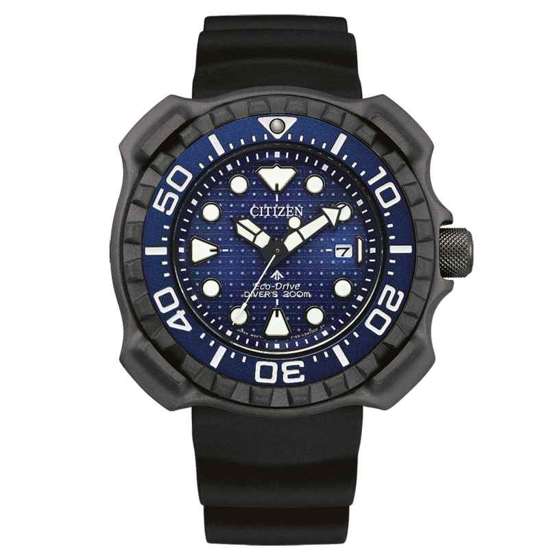 Citizen BN0225-04L Promaster Eco-Drive Men's Diver's Watch Titanium Black/Blue 4974374331281