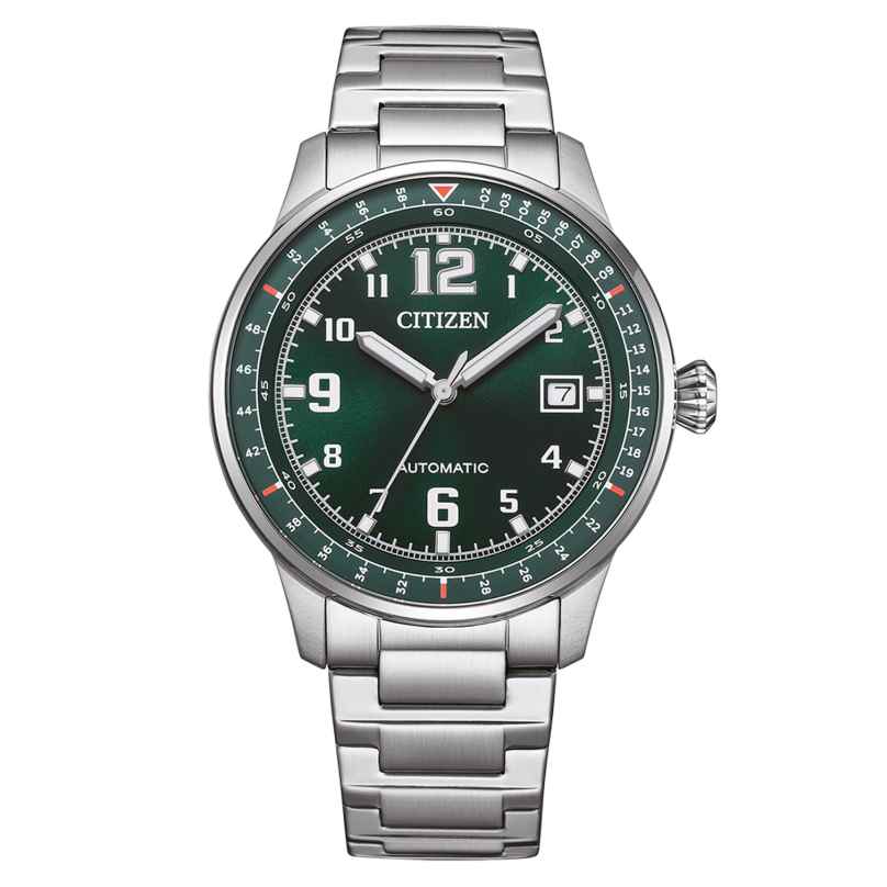 Citizen NJ0190-51X Herrenuhr Automatik Stahl/Dunkelgrün 4974374344090