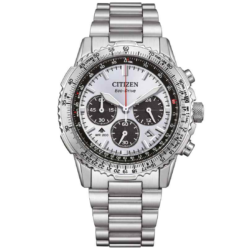 Citizen CA4660-61A Eco-Drive Herrenuhr Chronograph Stahl/Silberfarben 4974374344793
