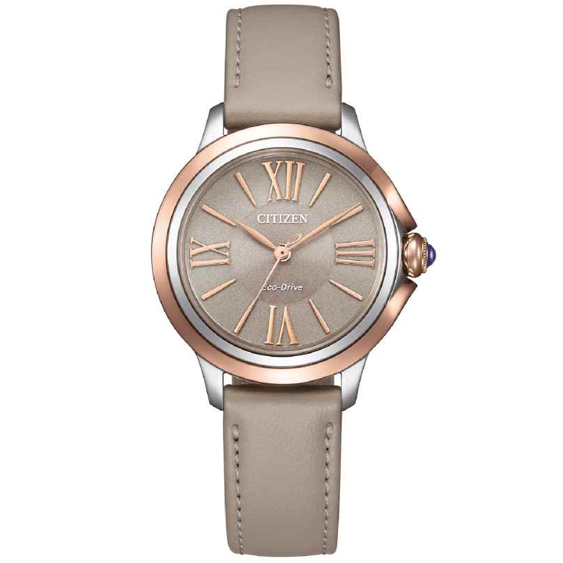Citizen EM1166-01Z Eco-Drive Solar Damenuhr Hellgrau 4974374342263