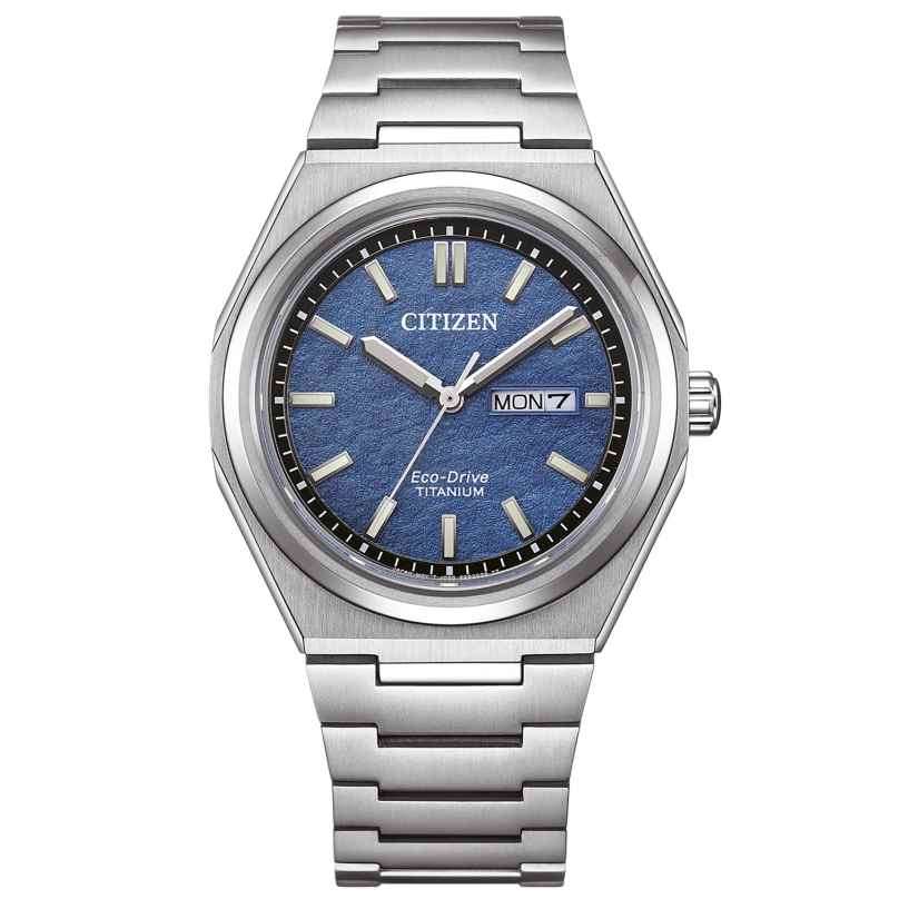 Citizen AW0130-85LE Eco-Drive Herren-Solaruhr Titan Blau 4974374341709
