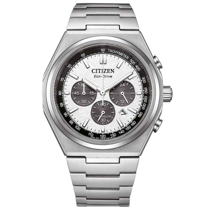 Citizen CA4610-85A Eco-Drive Men´s Watch Chronograph Titanium Silver Tone 4974374341648