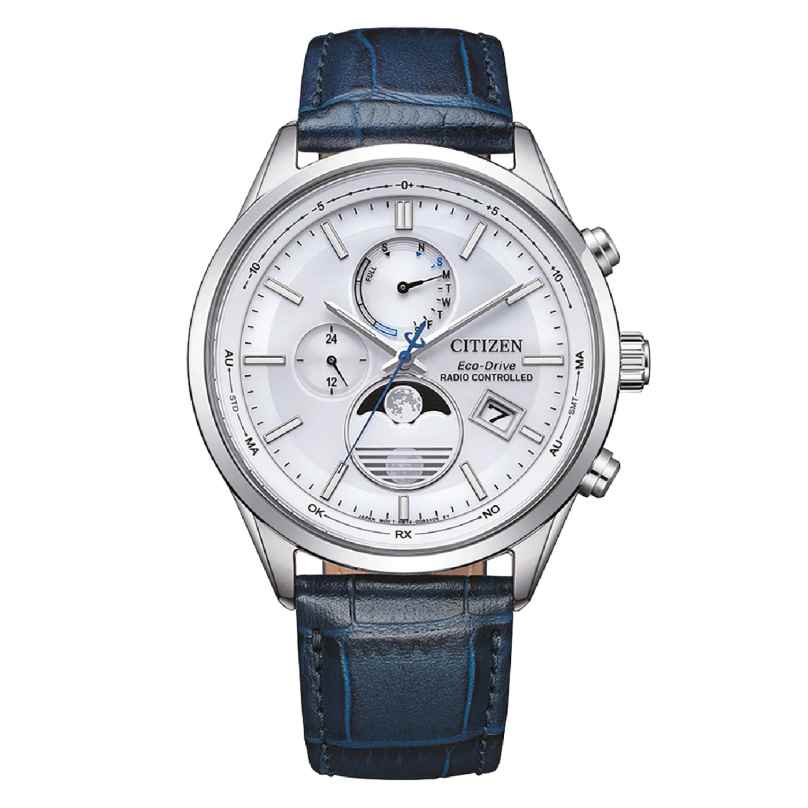 Citizen BY1030-09A Eco-Drive Herrenuhr Funk-Solar Mondphase Blau 4974374344151