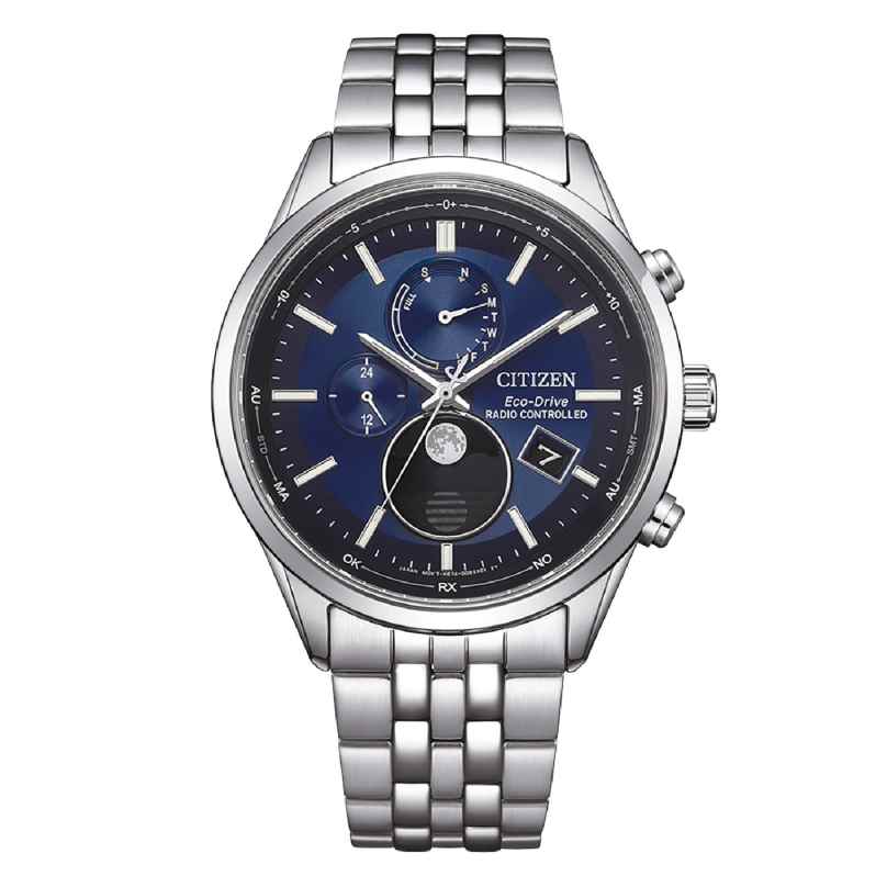 Citizen BY1030-50L Eco-Drive Herrenuhr Funk-Solar Mondphase Stahlband 4974374344144