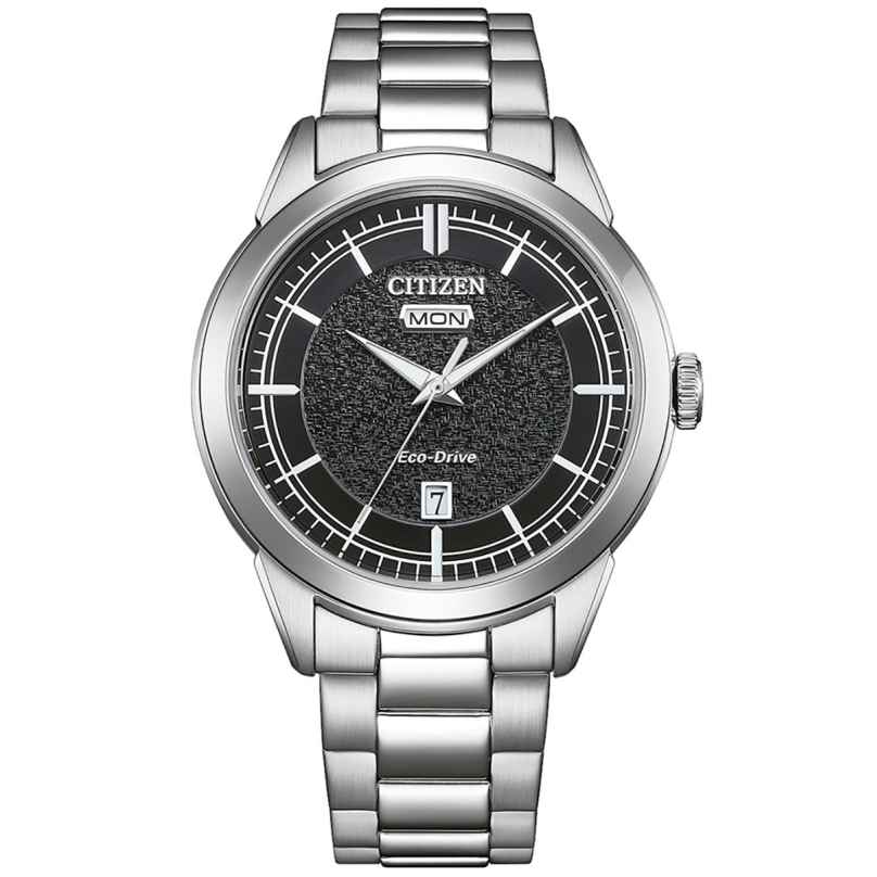 Citizen AW0151-85EC Eco-Drive Solar Herren-Armbanduhr Stahl/Schwarz 4974374347923