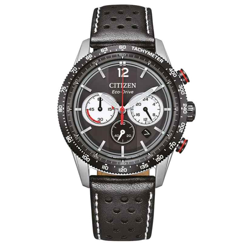Citizen CA4717-06E Eco-Drive Herrenuhr Racing Chronograph Schwarz 4974374347985