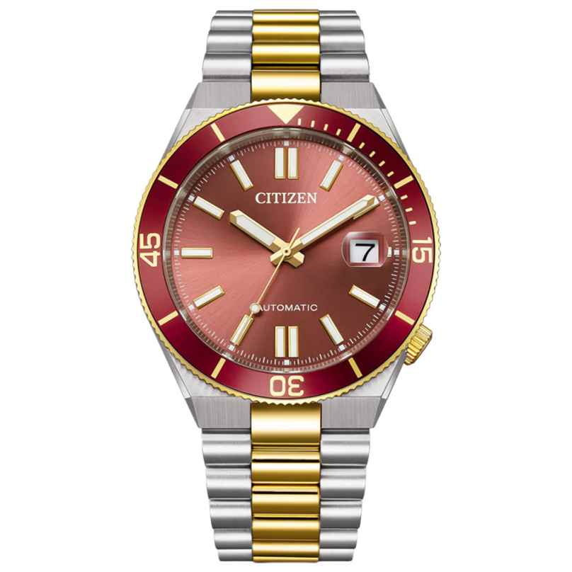 Citizen NJ0234-58X Herrenuhr Automatik 10 bar Bicolor/Rot 4974374349415