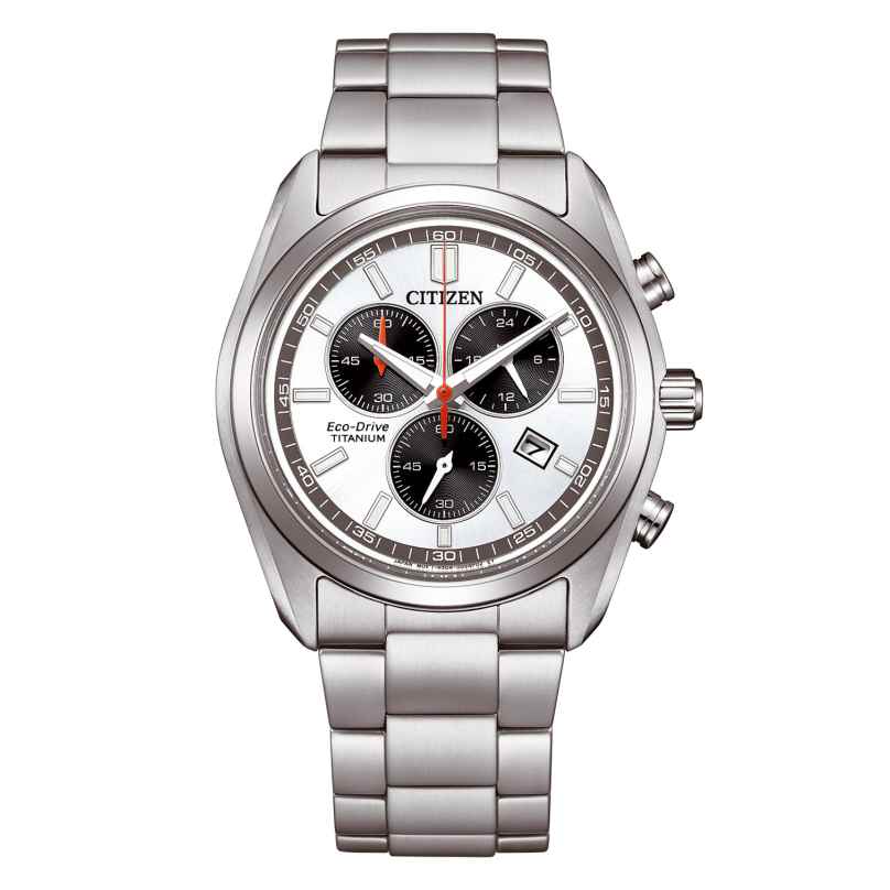 Citizen AT2590-59A Eco-Drive Herrenuhr Solar Chronograph Titan/Silberfarben 4974374350541