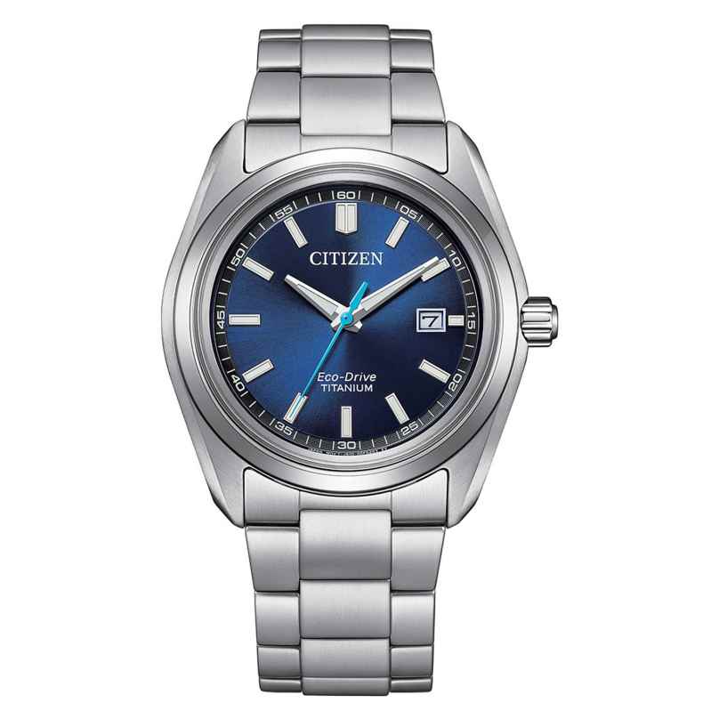 Citizen AW1900-50L Eco-Drive Solar-Armbanduhr für Herren Titan/Blau 4974374350596