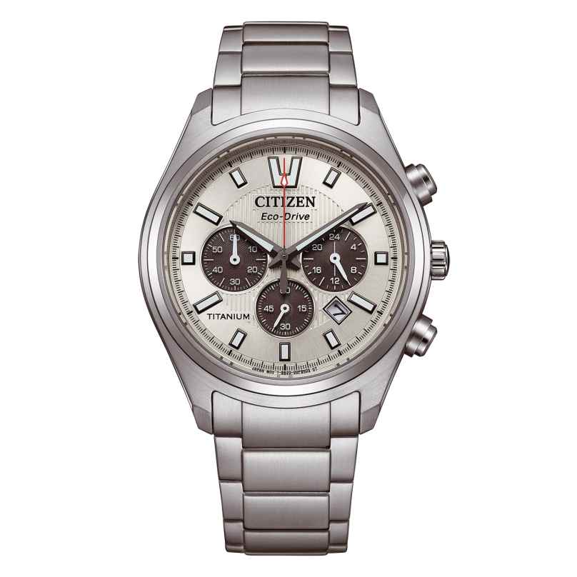 Citizen CA4750-51A Eco-Drive Herren-Chronograph Solar Titan/Silberfarben 4974374350657