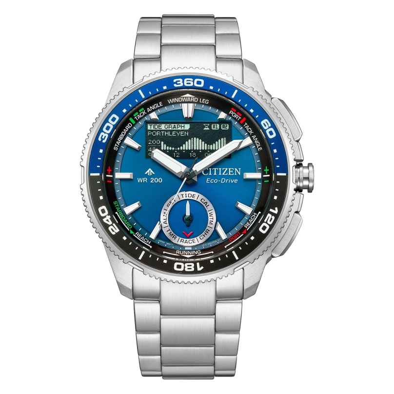 Citizen JV3006-50L Promaster Eco-Drive Uhr für Herren Wave Tracker Blau 4974374351630