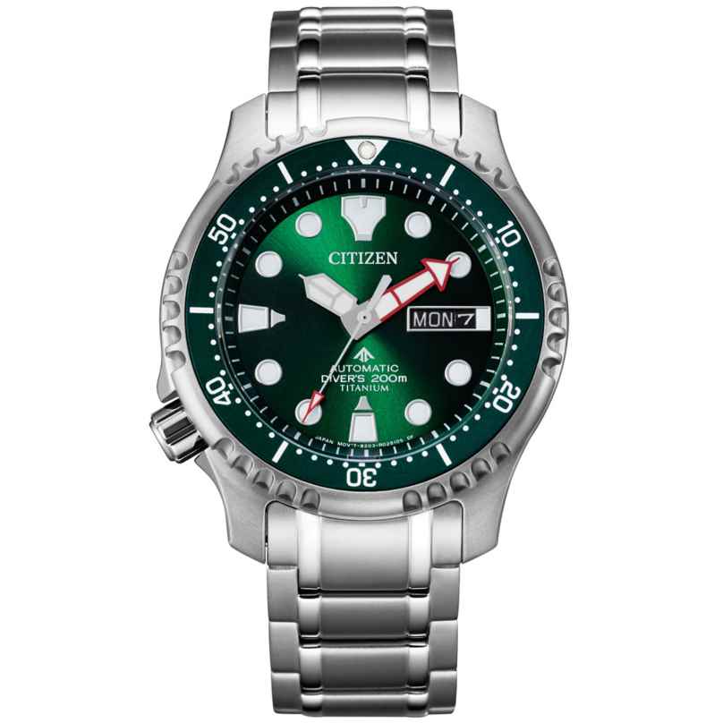 Citizen NY0100-50X Promaster Automatic Diver Men's Watch Titanium Green 4974374298225