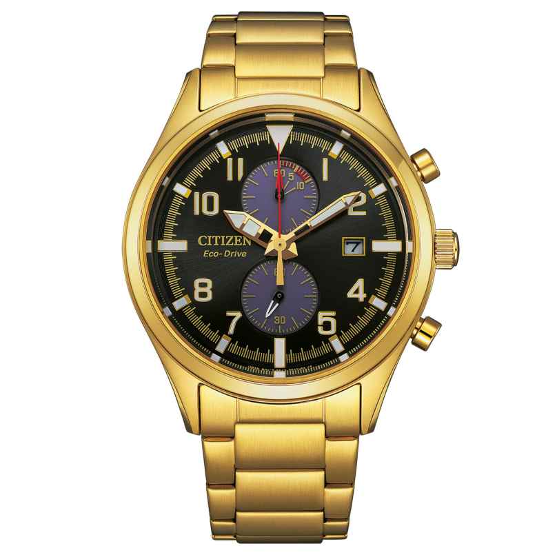Citizen CA7022-87E Eco-Drive Men's Watch Chronograph Gold Tone 4974374333872