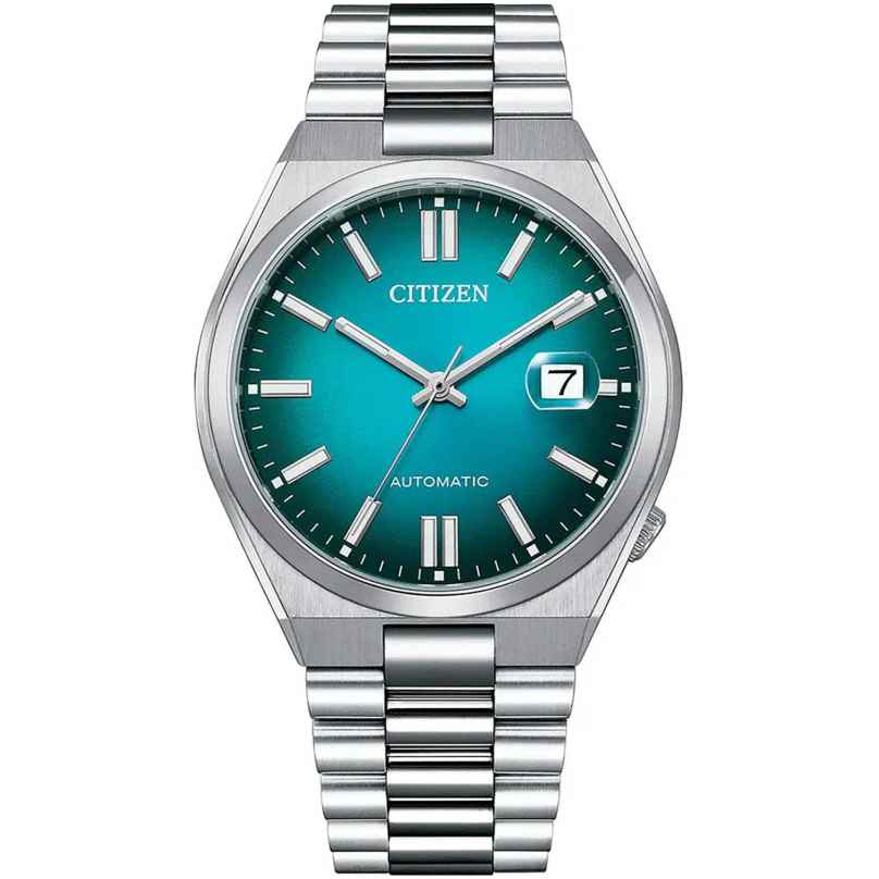 Citizen NJ0151-88X Men's Wristwatch Automatic Steel/Turquoise 4974374333674