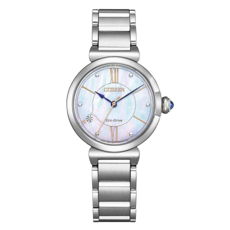 Citizen EM1070-83D Eco-Drive Solar Ladies' Wristwatch Mother-of-Pearl 4974374336132