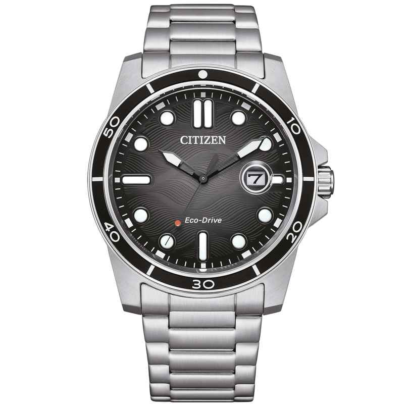 Citizen AW1816-89E Eco-Drive Solar Men's Wristwatch Steel/Black 4974374339508