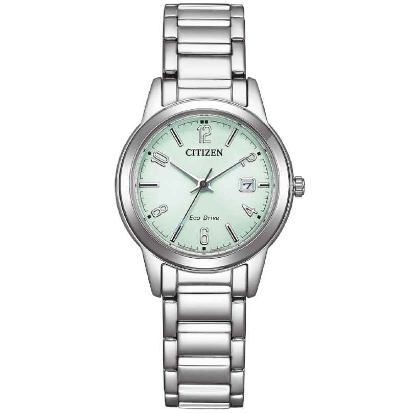 Citizen FE1241-71X Eco-Drive Ladies' Wristwatch Steel/Mint 4974374339669